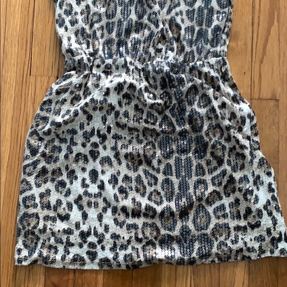 Leopard dress w/clear sequins - Picture 3 of 6
